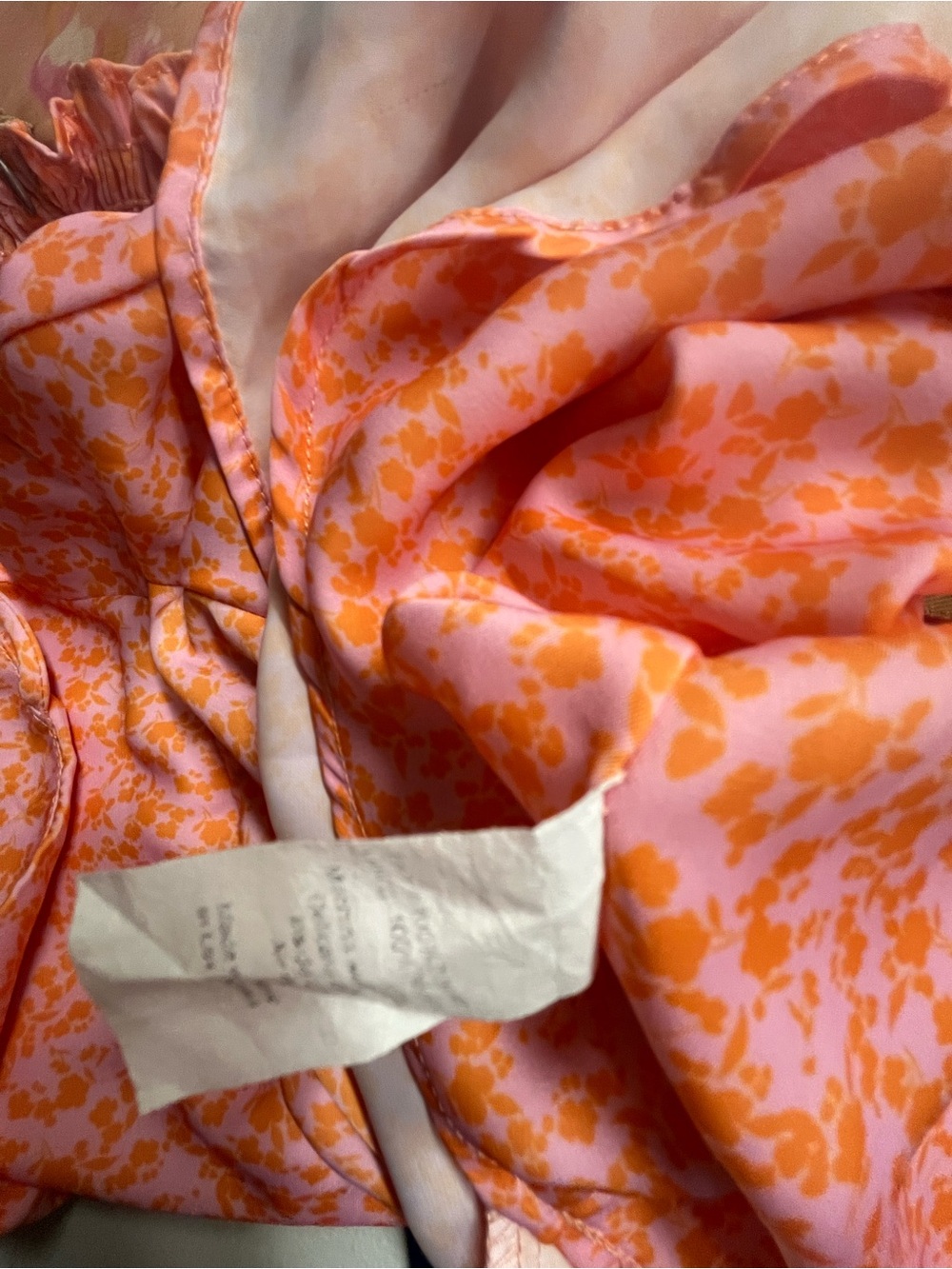 RESA Pink and Orange Floral Spaghetti-Strap Mini Dress - Picture 5 of 5